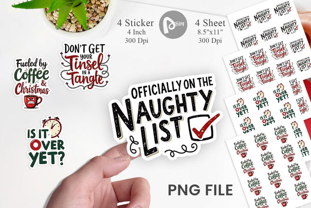 Sticker Awkward Family Christmas Quotes Sublimation artnoy 