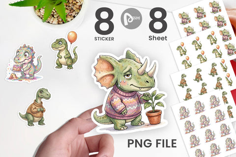 Sticker Awkward Introvert Dinosaur Sublimation artnoy 