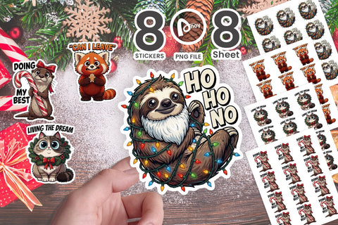 Sticker Awkward Polite Holiday Animals Sublimation artnoy 