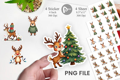Sticker Awkward Reindeer Academy Sublimation artnoy 