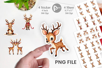 Sticker Awkward Reindeer Academy Sublimation artnoy 