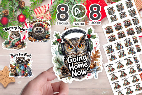 Sticker Awkward Solstice Introverted Pets Quotes Sublimation artnoy 