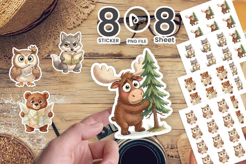 Sticker Awkward Wilderness Watercolor SVG artnoy 