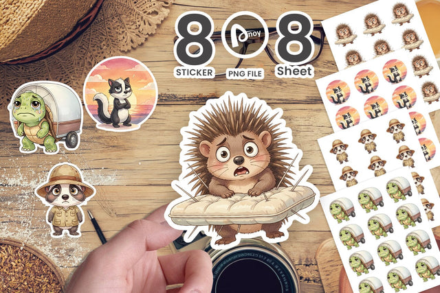 Sticker Awkward Wilderness Watercolor SVG artnoy 