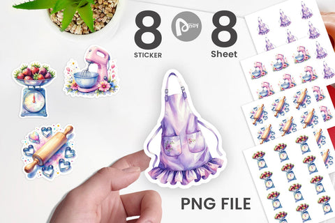 Sticker Baking Queen Kitchen Sublimation artnoy 