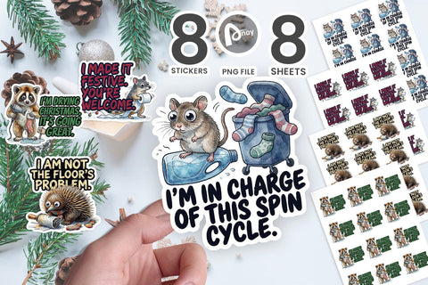 Sticker Bathroom and Laundry Room Holiday Nightmares SVG artnoy 