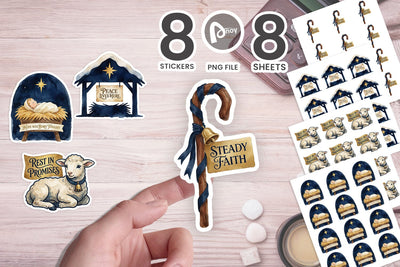 Sticker Bethlehem Nativity Keepsake Icons SVG artnoy 
