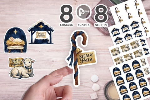 Sticker Bethlehem Nativity Keepsake Icons SVG artnoy 