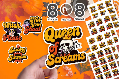 Sticker Bitter Witch Energy Halloween Retro Sublimation artnoy 