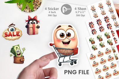 Sticker Black Friday Icons Sublimation artnoy 