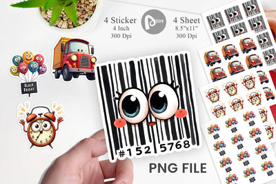 Sticker Black Friday Icons Sublimation artnoy 