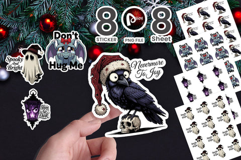 Sticker Bleak Holiday Blues Gothmas Quote Sublimation artnoy 