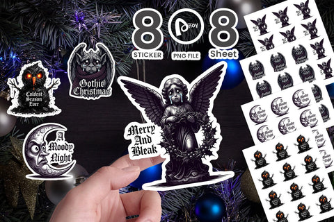 Sticker Bleak Holiday Blues Gothmas Quote Sublimation artnoy 