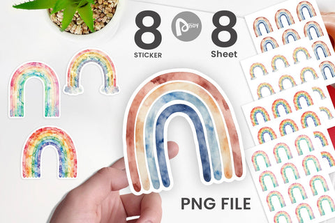 Sticker Boho Rainbow Abstract Sublimation artnoy 