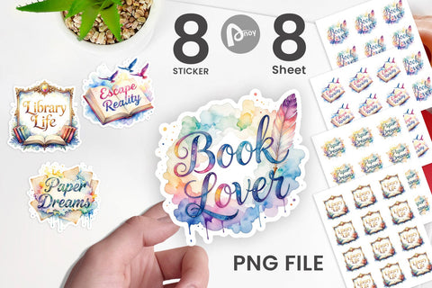 Sticker Bookworm Quotes Sublimation artnoy 