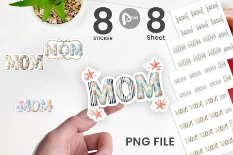 Sticker Breezy Coastal MOM Nautical Sublimation artnoy 