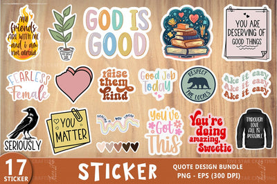 Sticker Bundle, Positive Vinyl Stickers, Business Sticker SVG FiveStarCrafting 