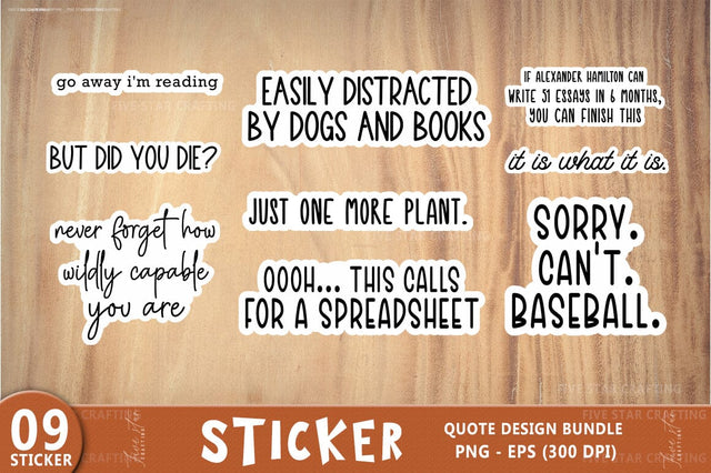 Sticker Bundle, Positive Vinyl Stickers, Business Sticker SVG FiveStarCrafting 