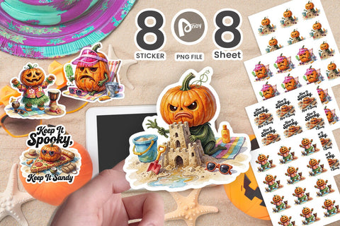 Sticker Burned-Out Melted Pumpkin Crisis SVG artnoy 