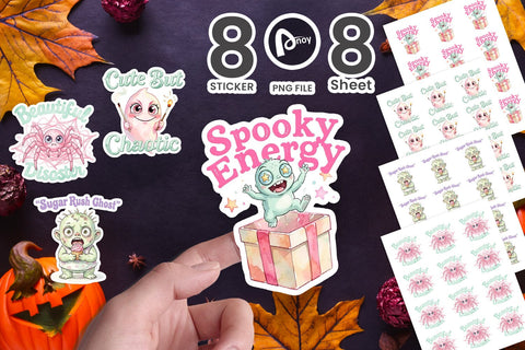 Sticker Chaotic Cute Halloween Quote Sublimation artnoy 