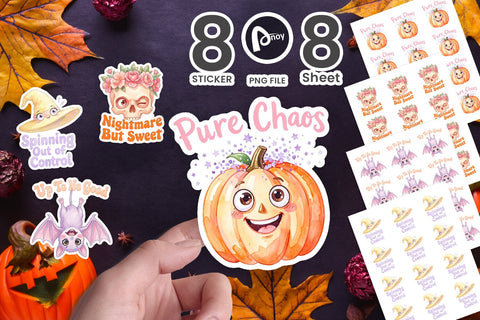 Sticker Chaotic Cute Halloween Quote Sublimation artnoy 