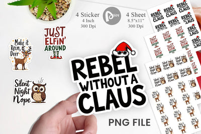 Sticker Chaotic Holiday Spirit: Energetic Ugly Cute Quotes Sublimation artnoy 