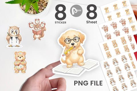 Sticker Chaotic Study Animal Watercolor Sublimation artnoy 