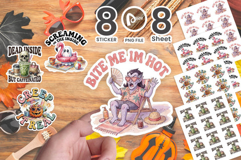 Sticker Chaotic Sunburnt Beach Monsters Quotes Sublimation artnoy 