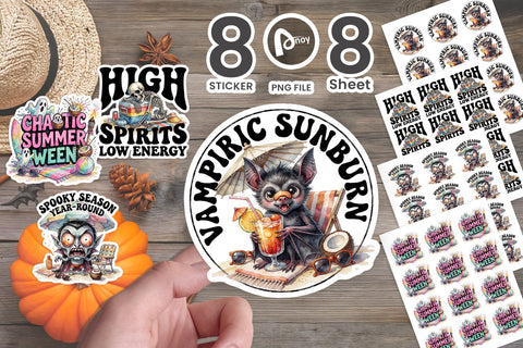 Sticker Chaotic Sunburnt Beach Monsters Quotes Sublimation artnoy 