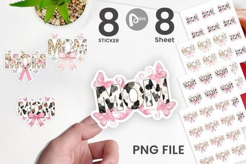 Sticker Chic Animal Print MOM Watercolor Sublimation artnoy 
