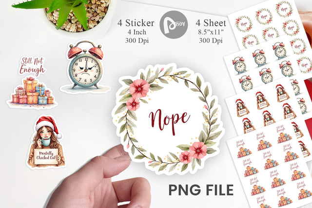 Sticker Christmas Burnout Sublimation artnoy 