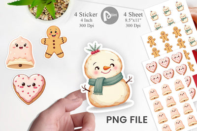Sticker Christmas Cookies Sublimation artnoy 