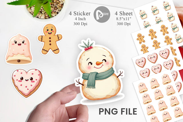 Sticker Christmas Cookies Sublimation artnoy 
