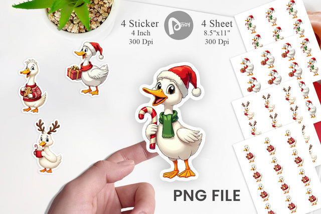 Sticker Christmas Goose Sublimation artnoy 