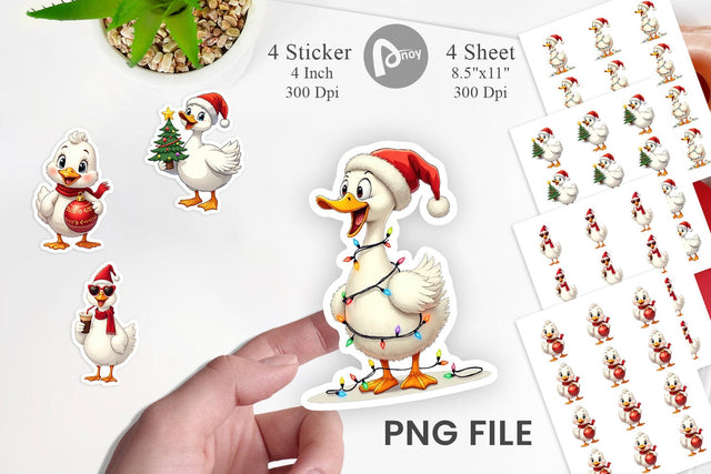 Sticker Christmas Goose Sublimation artnoy 
