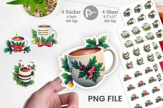 Sticker Christmas Mug Sublimation artnoy 