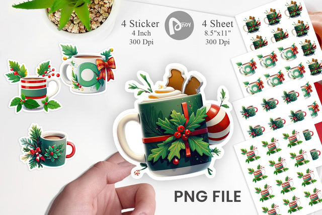 Sticker Christmas Mug Sublimation artnoy 