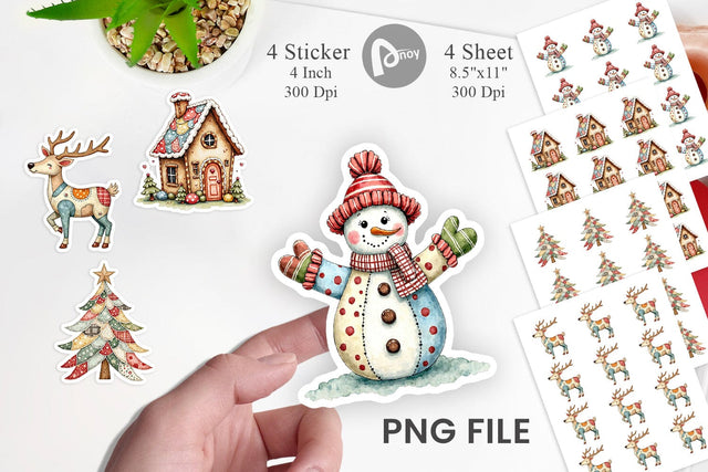 Sticker Christmas Patchwork Wonder Sublimation artnoy 