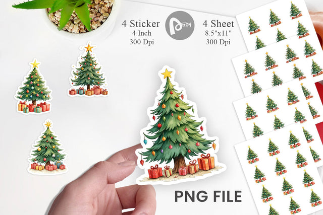 Sticker Christmas Tree Sublimation artnoy 