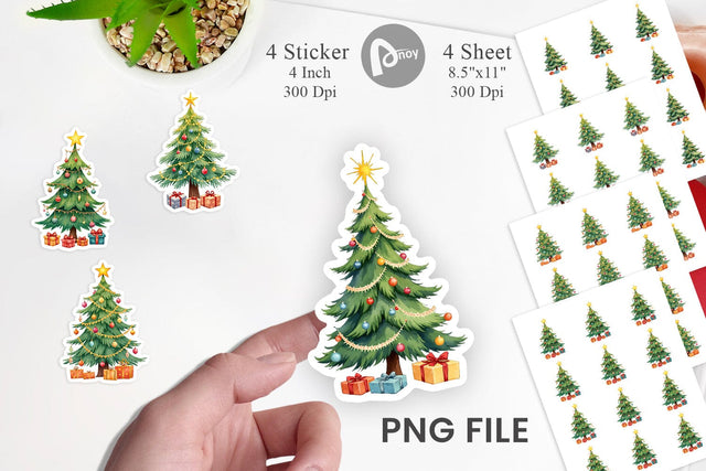 Sticker Christmas Tree Sublimation artnoy 