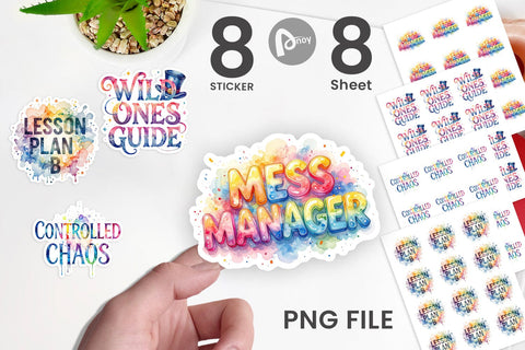 Sticker Classroom Chaos Quotes Sublimation artnoy 