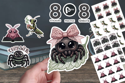 Sticker Coquette Spiderling Sweet Cobweb Art SVG artnoy 