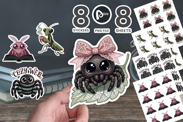 Sticker Coquette Spiderling Sweet Cobweb Art SVG artnoy 