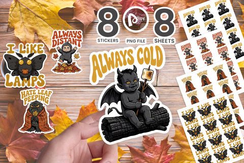 Sticker Cozy Autumn Bigfoot Sarcastic SVG artnoy 