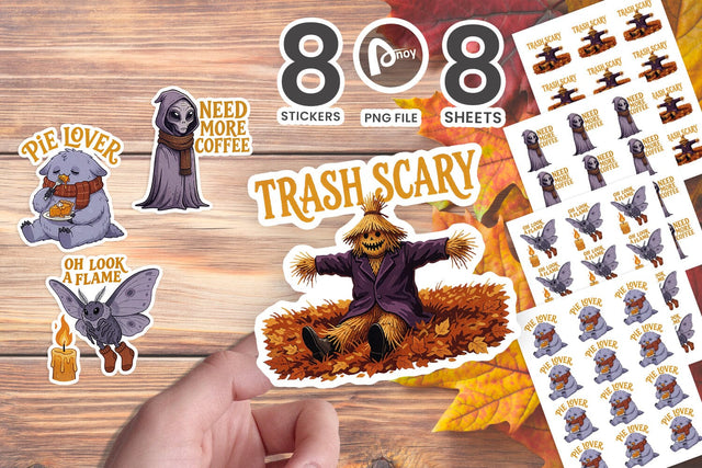 Sticker Cozy Autumn Night Sarcastic Cryptids SVG artnoy 