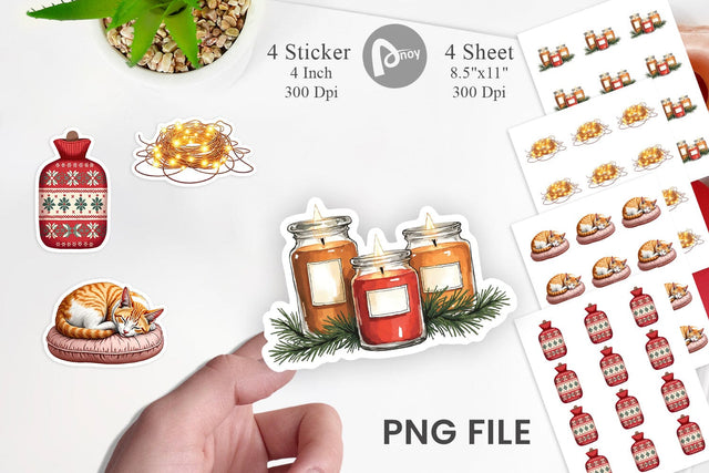 Sticker Cozy Christmas Sublimation artnoy 