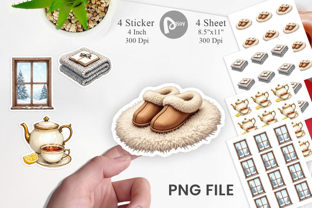 Sticker Cozy Christmas Sublimation artnoy 