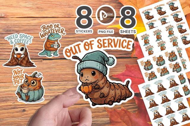 Sticker Cozy Cryptid Cafe Sarcastic SVG artnoy 
