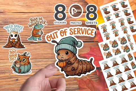 Sticker Cozy Cryptid Cafe Sarcastic SVG artnoy 