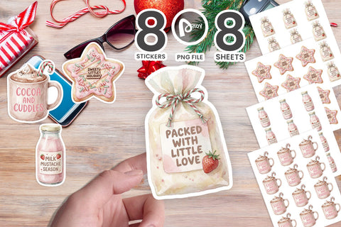 Sticker Cozy Holiday Treats for Tiny Hands SVG artnoy 